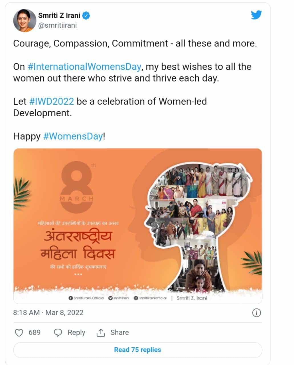 International Women's Day 2022 President Kovind, PM Modi and other leaders congratulated women across the country