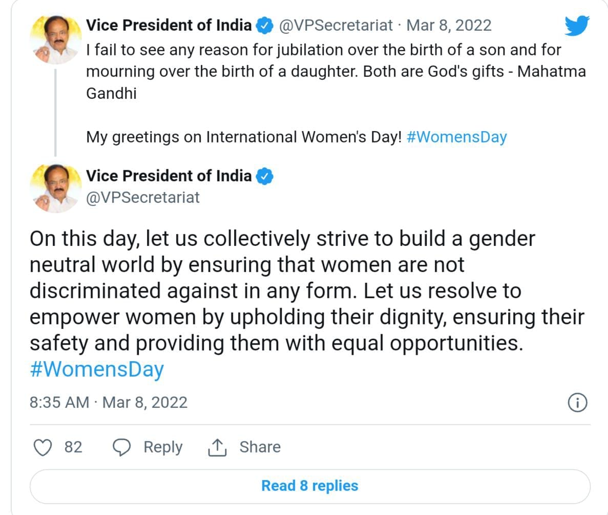 International Women's Day 2022 President Kovind, PM Modi and other leaders congratulated women across the country