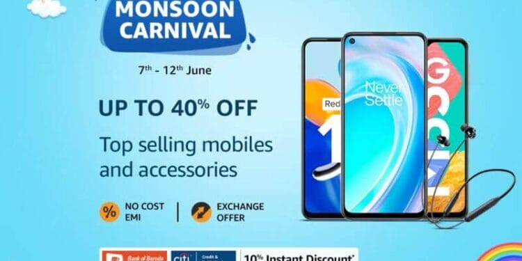 Buy Smartphones worth less than 7 thousand from Amazon Monsoon Carnival Sale