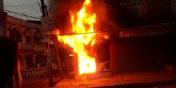 Giridih electric shop Fire