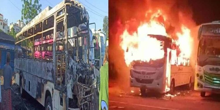 Ranchi Fire In Bus