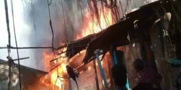 Fire in Barajamda market