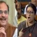 Smriti Irani and Adhir Ranjan Chowdhary