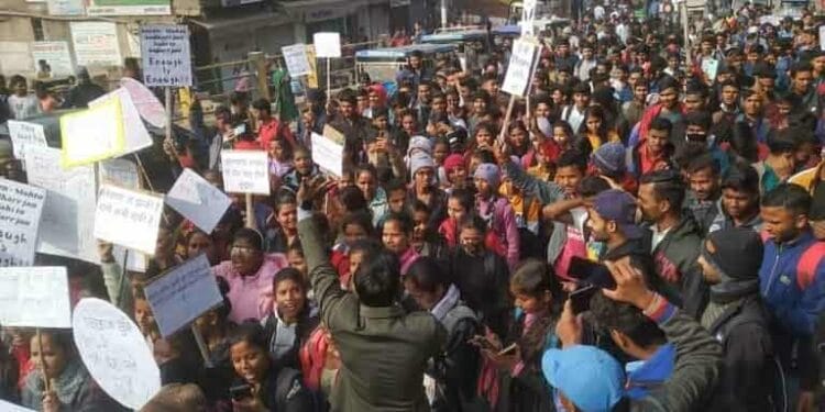 students protest