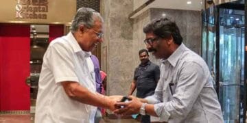 Hemant Soren met CM Pinarayi Vijayan