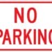 NO PARKING