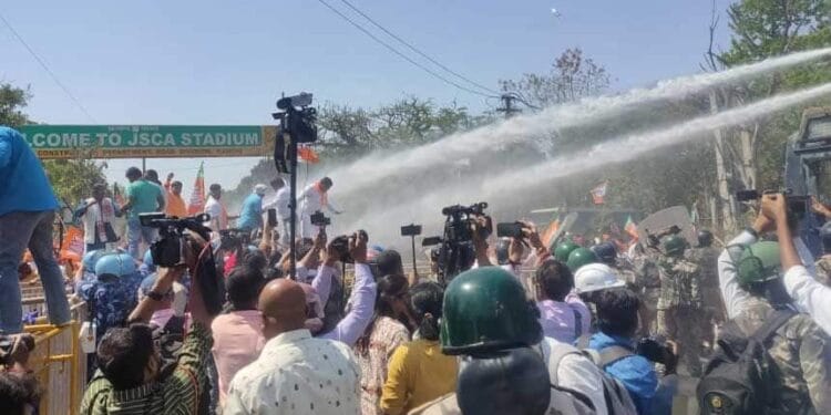 BJP Barricading