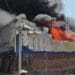 Fierce fire in plastic factory