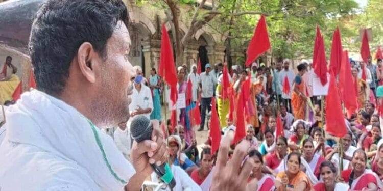 Procession-demonstration of Adivasi Mahasabha