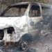 School van caught fire